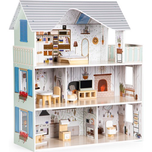 Кукольный домик Ecotoys Emma Residence с мебелью