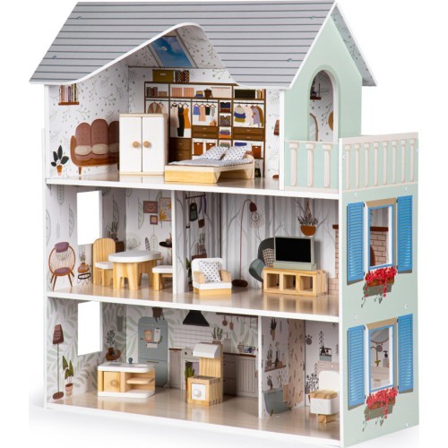 Dollhouse with Furnitures Ecotoys Emma Residence