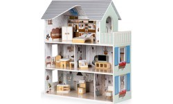 Ecotoys Emma Residence leļļu māja ar mēbelēm