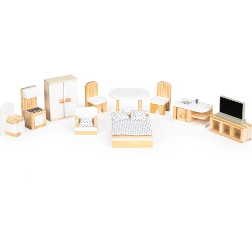 Ecotoys Emma Residence leļļu māja ar mēbelēm