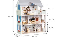 Кукольный домик Ecotoys Emma Residence с мебелью