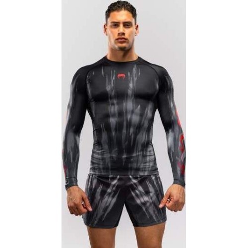 Venum Demon Long Sleeve Rashguard - Black/Grey
