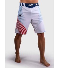 Men's Official UFC Freedom 250 by Venum White Authentic Fight Night Long Fit Fight Short