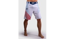 Men's Official UFC Freedom 250 by Venum White Authentic Fight Night Long Fit Fight Short