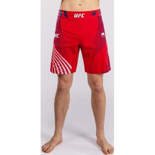 Men's Official UFC Freedom 250 by Venum Red Authentic Fight Night Long Fit Fight Short