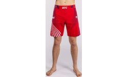 Men's Official UFC Freedom 250 by Venum Red Authentic Fight Night Long Fit Fight Short