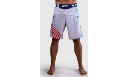 Men's Official UFC Freedom 250 by Venum White Authentic Fight Night Long Fit Fight Short