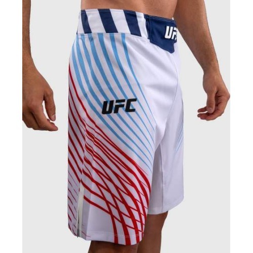 Men's Official UFC Freedom 250 by Venum White Authentic Fight Night Long Fit Fight Short