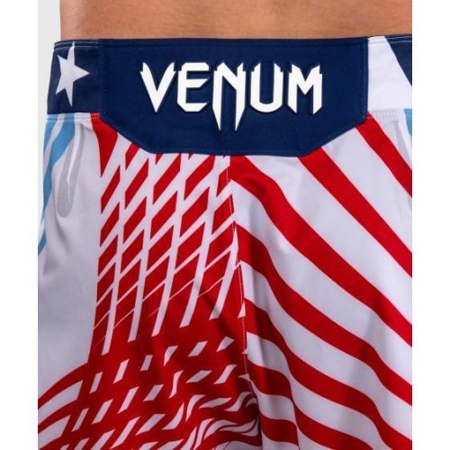 Men's Official UFC Freedom 250 by Venum White Authentic Fight Night Long Fit Fight Short