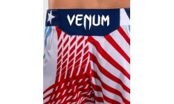 Men's Official UFC Freedom 250 by Venum White Authentic Fight Night Long Fit Fight Short