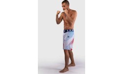 Men's Official UFC Freedom 250 by Venum White Authentic Fight Night Long Fit Fight Short
