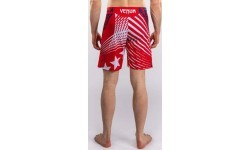 Men's Official UFC Freedom 250 by Venum Red Authentic Fight Night Long Fit Fight Short