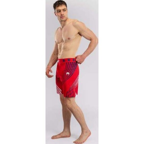 Men's Official UFC Freedom 250 by Venum Red Authentic Fight Night Long Fit Fight Short