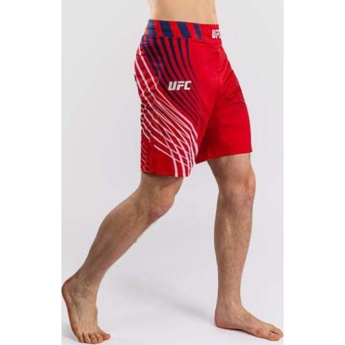 Men's Official UFC Freedom 250 by Venum Red Authentic Fight Night Long Fit Fight Short