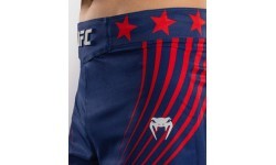 Men's Official UFC Freedom 250 by Venum Blue Authentic Fight Night Long Fit Fight Short