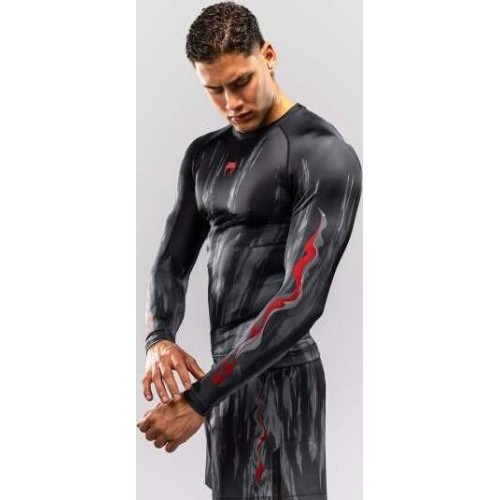 Venum Demon Long Sleeve Rashguard - Black/Grey