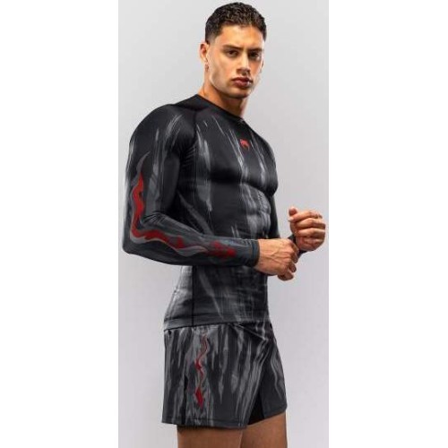 Venum Demon Long Sleeve Rashguard - Black/Grey