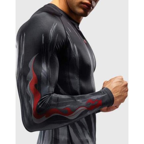 Venum Demon Long Sleeve Rashguard - Black/Grey