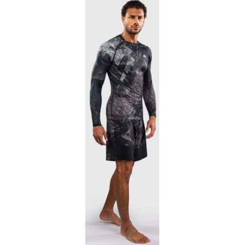 Venum Rage & Workout Long Sleeve Rashguard - Black/Grey
