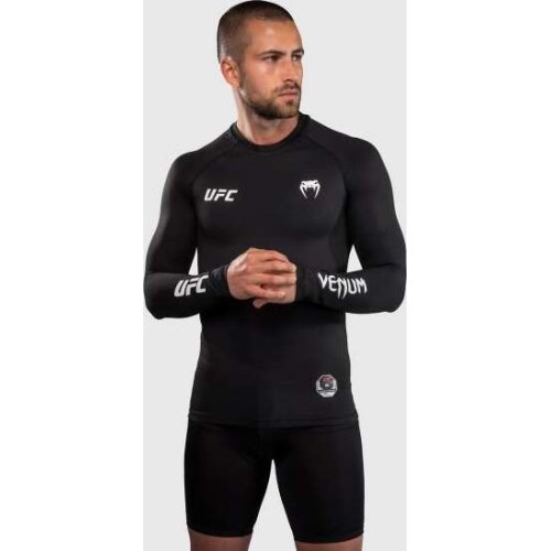 Venum UFC Unity by Venum Authentic Fight Week Men's Performance Long Sleeve Rashguard - Black