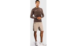 Venum UFC Unity by Venum Authentic Fight Week Men's Performance Long Sleeve Rashguard - Brown