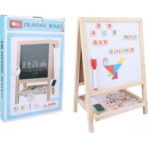 Double Sided Wooden Board + Accessories