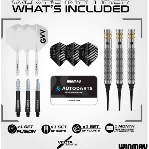 Winmau GVV W-Max 90% soft tip darts