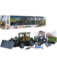 copy of Green Tractor with Trailer R/C 1:20 + Animals