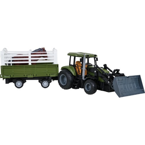 copy of Green Tractor with Trailer R/C 1:20 + Animals
