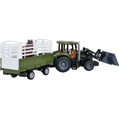 copy of Green Tractor with Trailer R/C 1:20 + Animals
