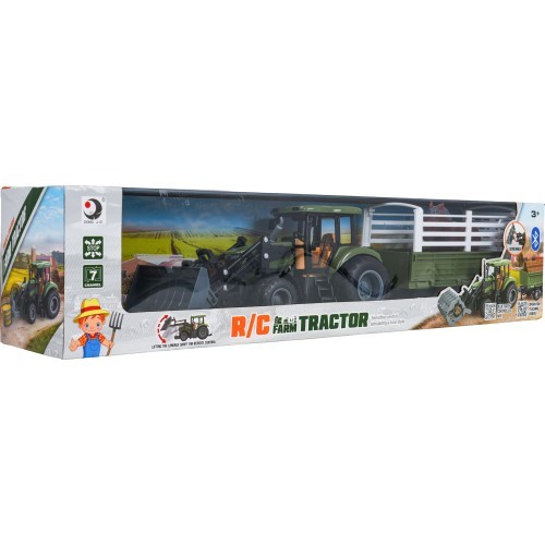 copy of Green Tractor with Trailer R/C 1:20 + Animals