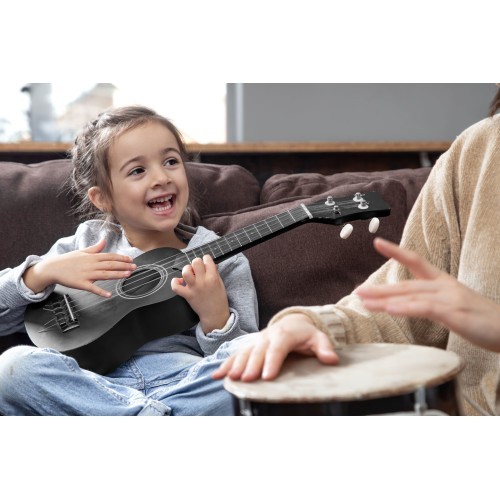 Eco Toys koka šūpuļkrēsls bērniem, melns